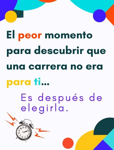 El peor momento para descubrir que una carrera no era para ti